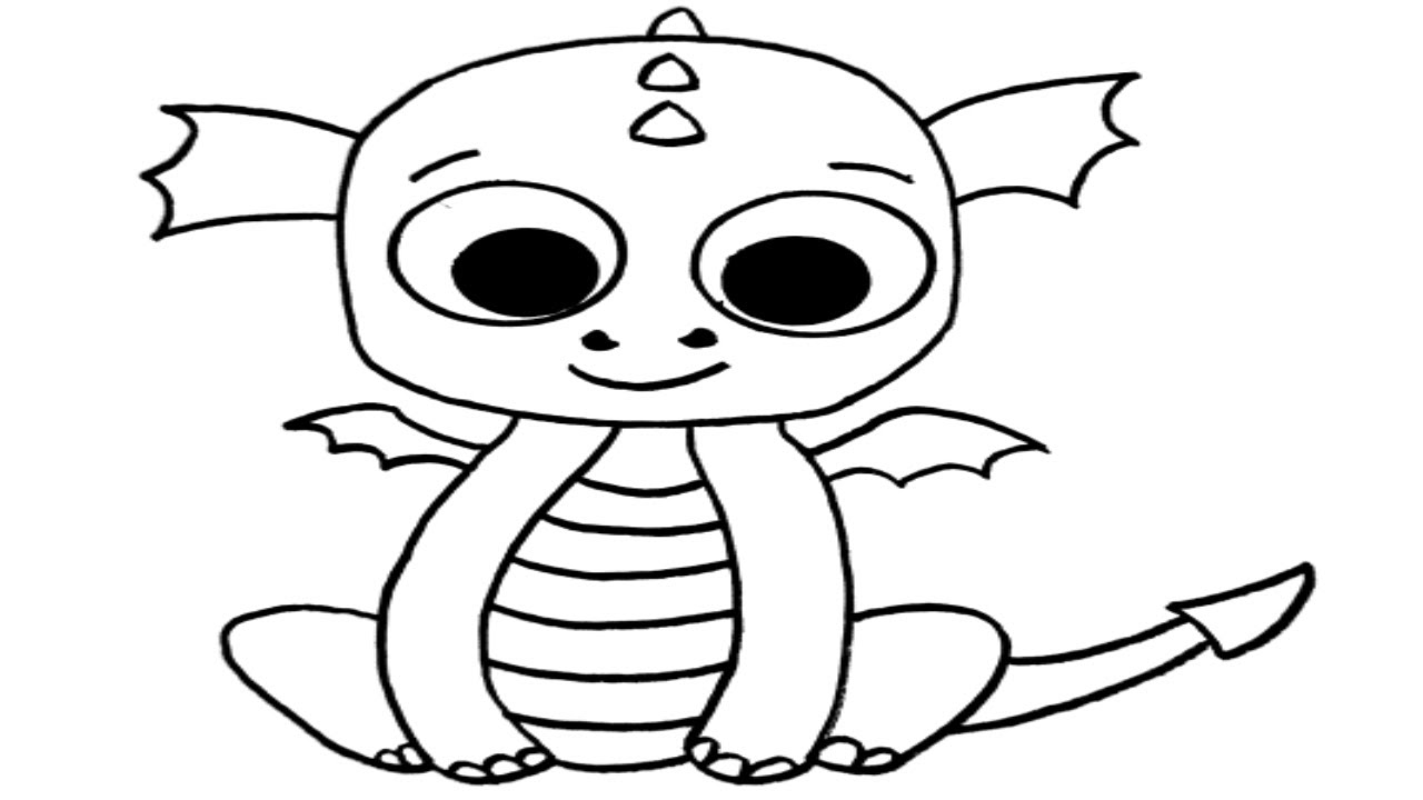 How to Draw So Cute Dragon Very Easy Draw Cute Easy Draw Cute Things
