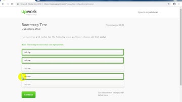 Upwork Bootstrap Test | Above Average | 2.90 out of 5.00