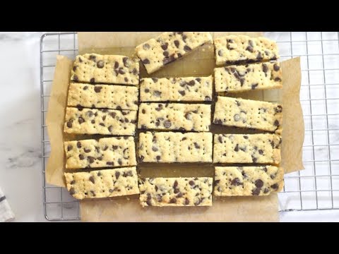 Easy Chocolate Chip Shortbread : ONLY 2 STEPS