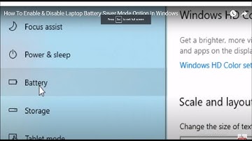 How To Enable & Disable Laptop Battery Saver Mode Option In Windows