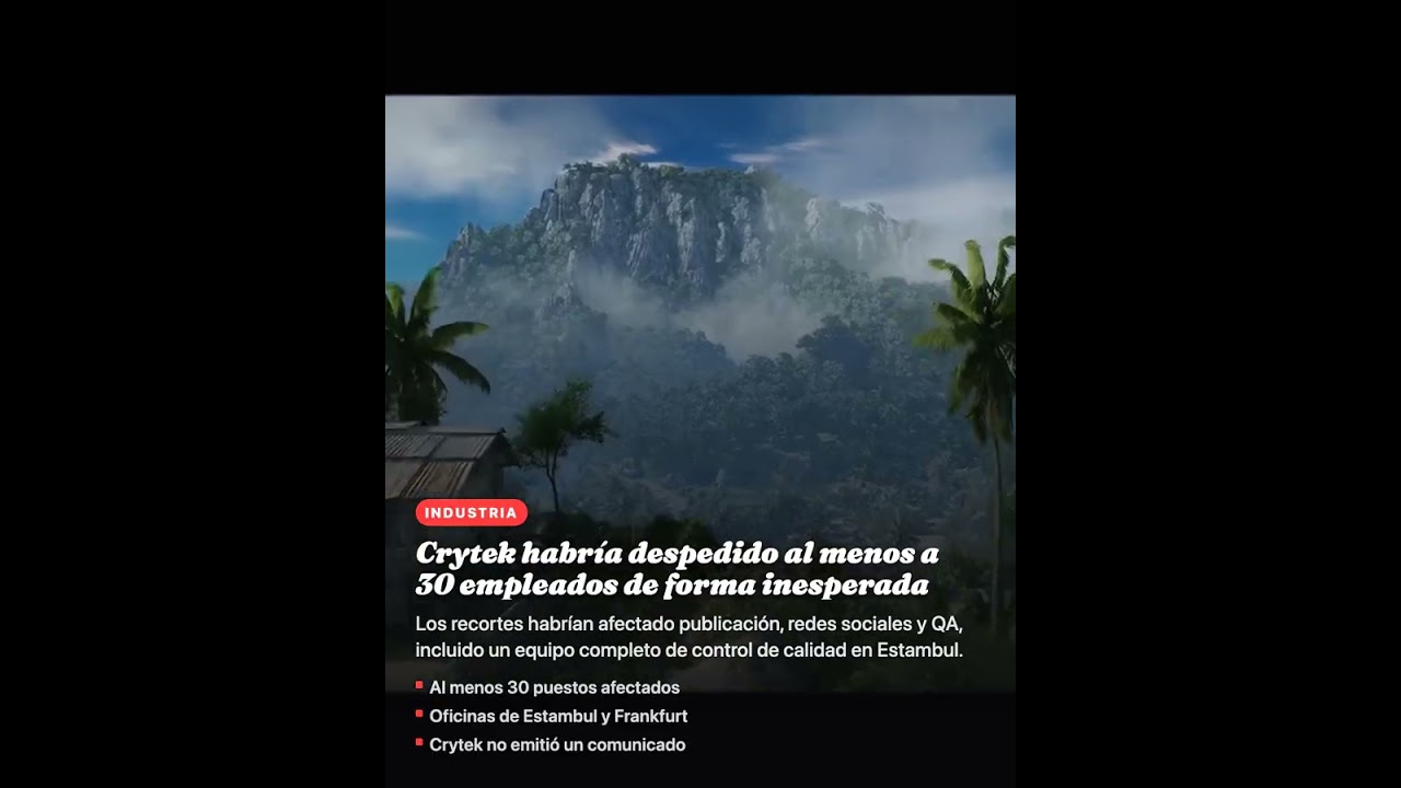 Crytek habría despedido al menos a 30 empleados de forma inesperada
