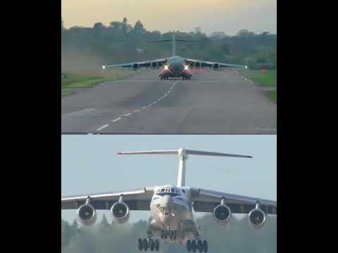 Взлёт ИЛ-76 и C-17 Globemaster (Ilyushin-76 & C-17 Globemaster.