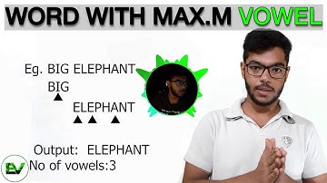 Java program to print the word with maximum no of vowels | Vowel Sentence Java Program