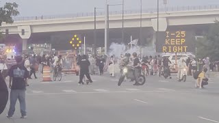 Denver anti-ICE protesters take to the streets of downtown