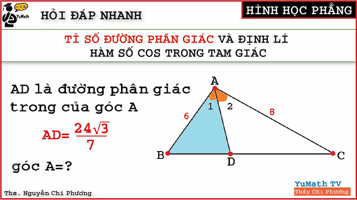 Bài toán hàm số có đường phân giác trong