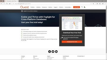 Downloading your Foglight for Databases Trial