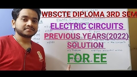 WBSCTE POLYTECHNIC 3RD SEM|FOR EE| ELECTRIC CIRCUIT 2022 YEARS SOLUTION| electric circuit suggestion