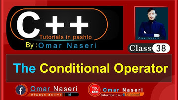 C++ tutorials in pashto Class (38) [ Conditional Operator ]