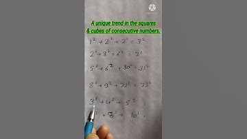 the unique trend in the sum of the squares of natural numbers .. must watch video ..!!