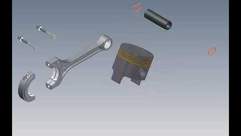 Animation of piston &connecting rod assembly.