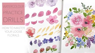 Watercolour DRILLS And Practice Strokes To Help Master Your Loose Florals!