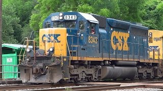 Lots Of CSX Diesel Trains In St Denis