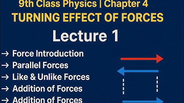 9thClass Physics | Ch#4  Turning Effect of Forces | Lecture 1 | topics 4.1,4.2 | 