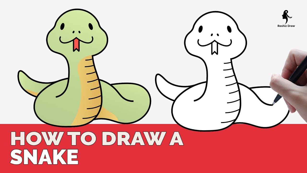 HOW TO DRAW A SNAKE EASY YouTube