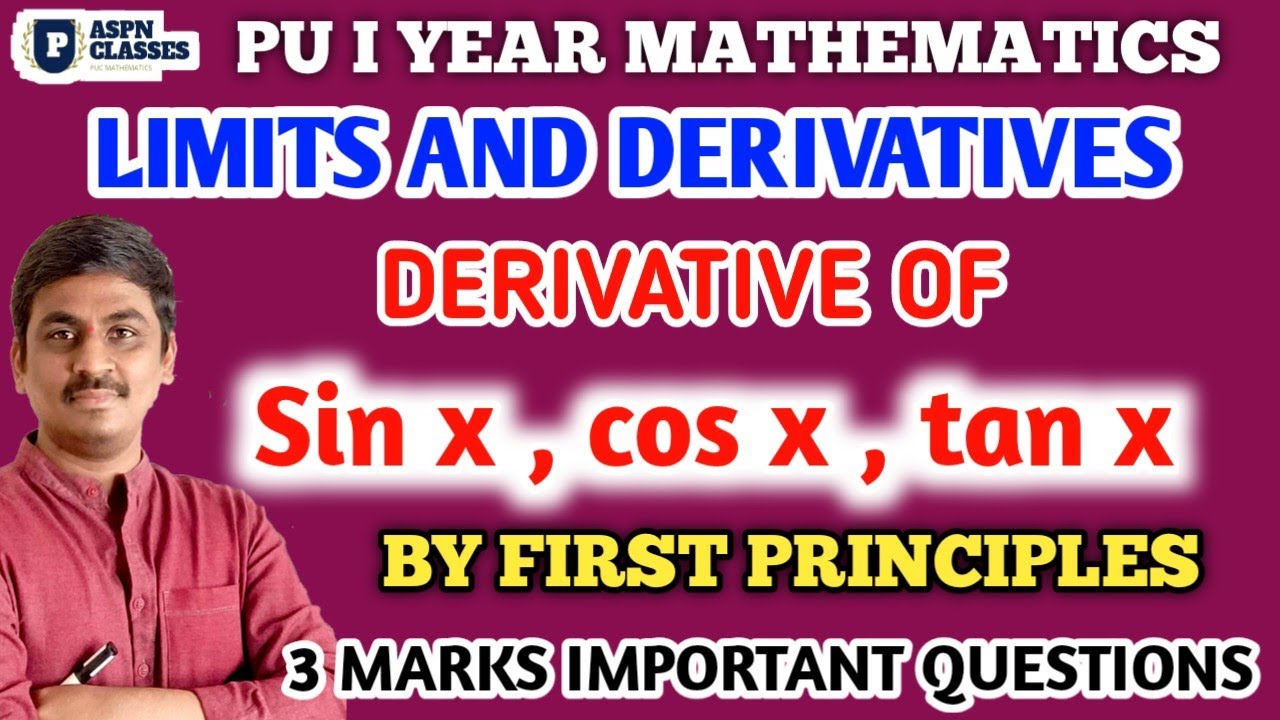 Derivatives Of Sinx Cosx Tanx From First Principles Class 11th derivatives-of-sinx-cosx-tanx-from-first-principles-class-11th