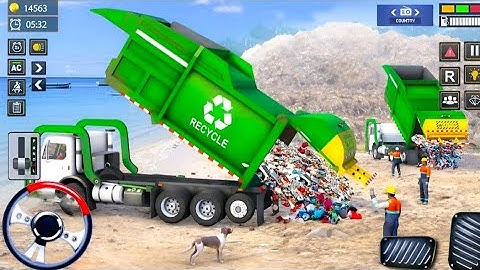 Garbage Trash Truck Simulator 3D - City Road Garbage Dumper Truck Driver - Android Gameplay Part-2