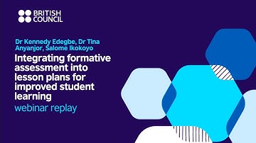 TEA webinar | Integrating formative assessment into lesson plans for improved student learning