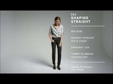 levi 314 shaping straight jeans black