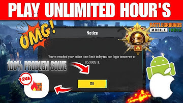 HOW TO FIX BGMI 😤 LIMIT  PROBLEM SOLVE 100% WORKING ✅ HOW TO PLAYING UNLIMITED HOUR