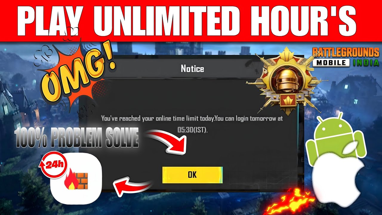 HOW TO FIX BGMI LIMIT  PROBLEM SOLVE 100% WORKING ✅ HOW TO PLAYING UNLIMITED HOUR'S IN BGMI