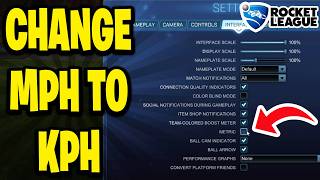 How To Change Mph To Kph In Rocket League