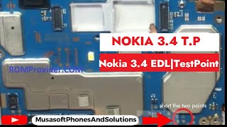 Testpoint for Nokia 3.4 T.P EDL Point #isp  to hardreset and Remove FRP 2023