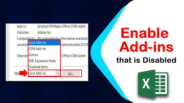 How to enable Add-ins that is Disabled or Missing in Microsoft Excel