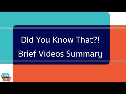 Did You Know That?! Videos Summary