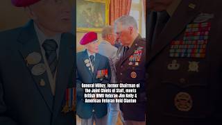 General Milley, former Chairman of the Joint Chiefs, meets WWII Veterans Jim Kelly & Reid Clanton.