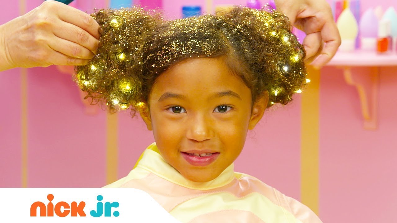 ⁣How to Create a Hair Buns w/ Sparkles Tutorial ✨| Sunny Day’s Style Files | Nick Jr.
