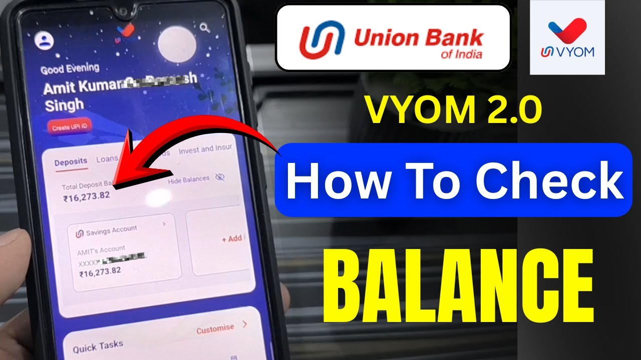 How To Check Bank Account Balance In Vyom App | Union Bank | Vyom App Se Balance Kaise Check kare