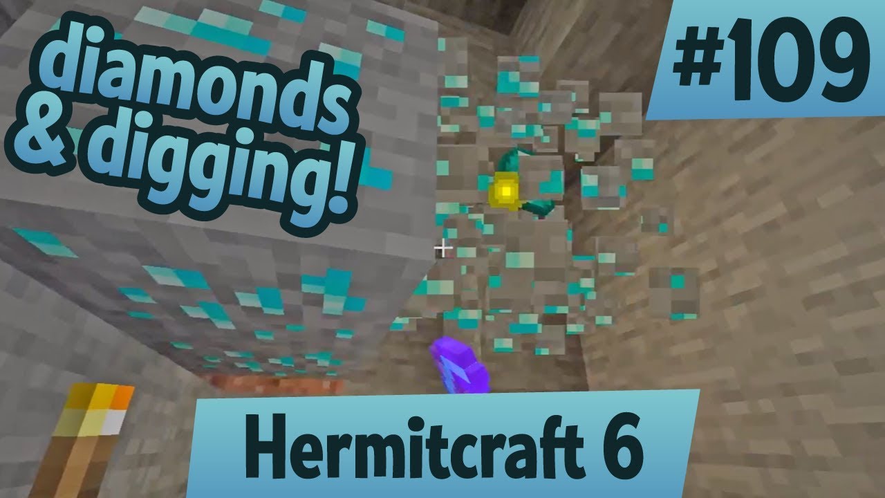 infernal dragon Diamonds & digging — Hermitcraft 6 ep 109