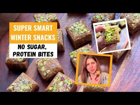 Badam Til Burfi Recipe | Healthy Winter Special Protein Rich Snack Almond Walnut and Jaggery Bites