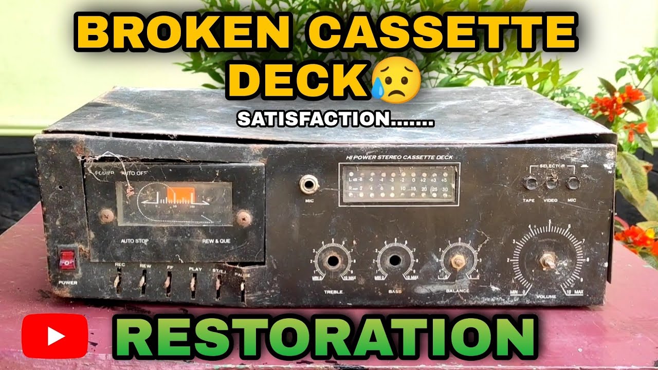 Old Cassette Deck Amplifier Restoration | Vintage cassette player restoration |