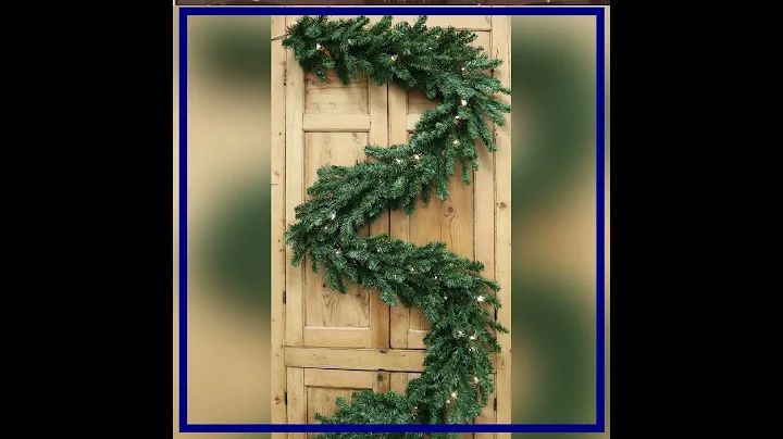 9' Pre-Lit Garland with 150 Warm/Clear/White Lights