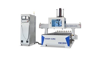 SIGN-CNC A6-1325-L8-S Linear ATC CNC Router with Saw Cutting