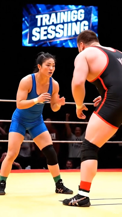 tehnik gulat wanita asia VS pria besar #shorts  #mma #fighter #mmagirls