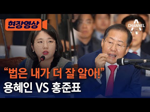   현장영상 법은 내가 더 잘알아 용혜인 VS 홍준표 채널A