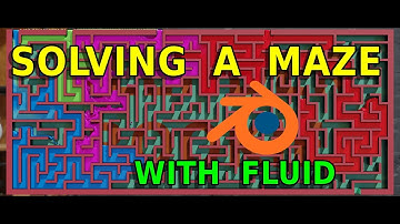 Color Mixing Fluid Solving A Maze - Blender Flip Fluids