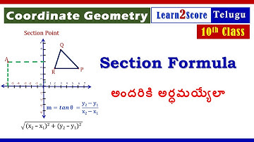 Section Formula Class 10 Coordinate Geometry in Telugu