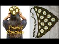 Crochet Bandana | Flower Granny Square | Crochet Flower