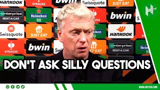 SILLY QUESTION... You know it was poor! | Moyes fuming with ref as West Ham lose to Leverkusen