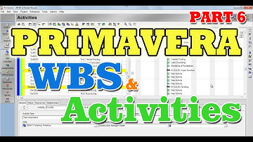 Primavera Part 6 | WBS and Activities