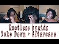 Taking out my knotless Braids + Aftercare Routine | Very Easy