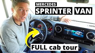 Mercedes Sprinter Van Cab Tour | ALL the Features for Fulltime Van Life
