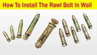 How To Install The Rawl Bolt In Wall