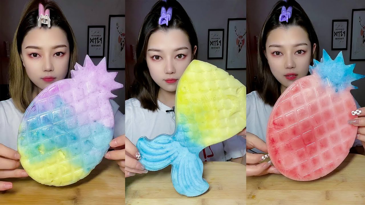 ASMR ICE EATING MUKBANG ICE EATING CRUNCHY SOUNDS 1 HOUR