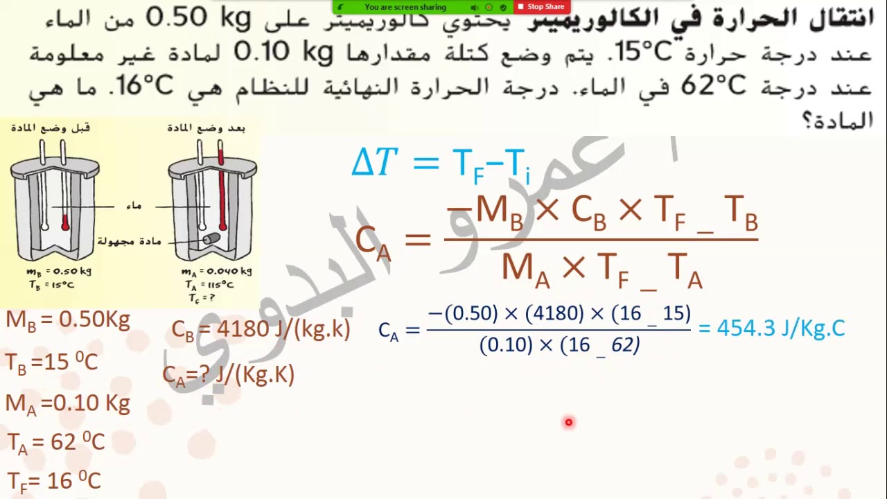 مراجعة علي وحده الطاقه الحراريه