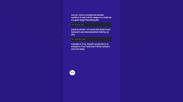 condition of tuple of integers #shorts