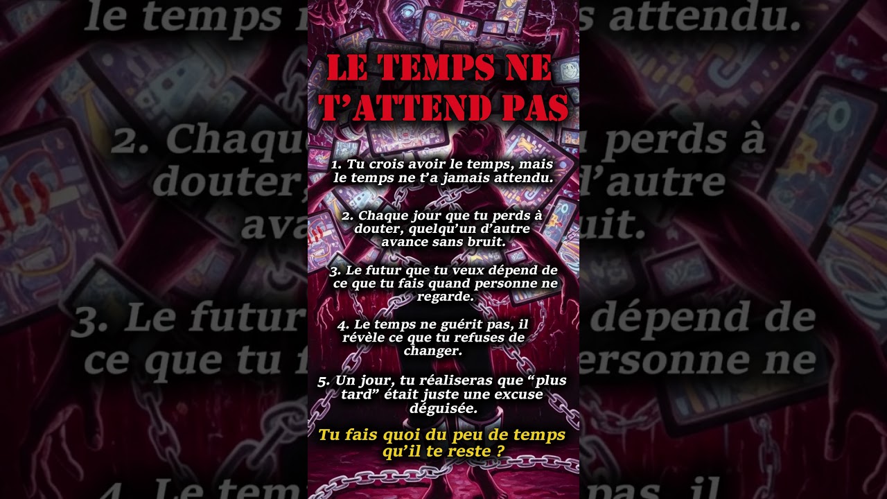 Le temps ne t’attend pas